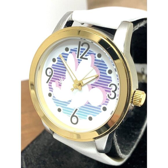 Disney Minnie Mouse Women\'s Watch Quartz 38mm Two Tone Case White Leathe… main image 13